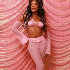 OhYes Sweet Thing High Waist Mesh Bell Bottoms 37 OhYes Sweet Thing High Waist Mesh Bell Bottoms