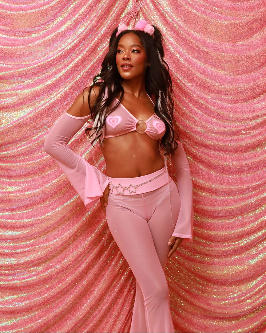 OhYes Sweet Thing High Waist Mesh Bell Bottoms 18 OhYes Sweet Thing High Waist Mesh Bell Bottoms