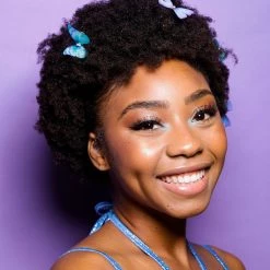 Western Fashion Hats & Hair Accessories Baby Blue Butterfly Hair Clips