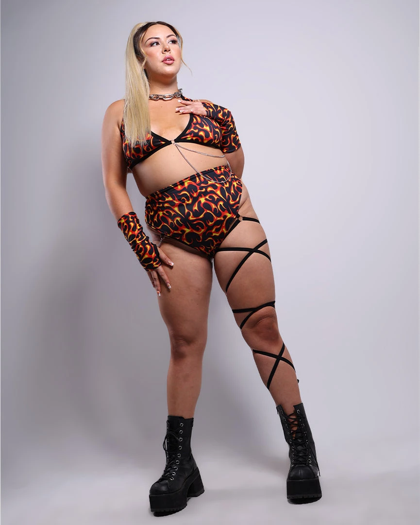 Lyte Couture X IHR Flame Triangle Chain Top 13 Lyte Couture X IHR Flame Triangle Chain Top