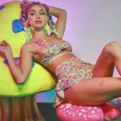 Dippin Daisies Clothing Recycled Fabric Magic Mushroom Mini Skirt