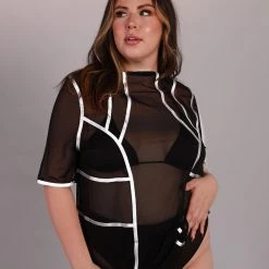 Banjul Clothing Reflective Wave Mesh Oversized Tee