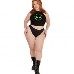 Rock & Rose Clothing I Come In Peace Alien Halter Top 19 Rock & Rose Clothing I Come In Peace Alien Halter Top