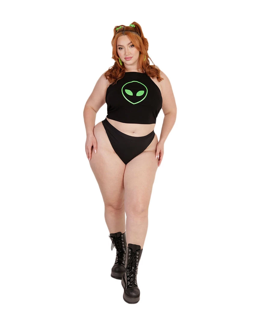 Rock & Rose Clothing I Come In Peace Alien Halter Top 10 Rock & Rose Clothing I Come In Peace Alien Halter Top