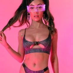 Cherry Mellow, Inc. Kaleidoscope Ripples Speed Clasp Crop Top Clothing