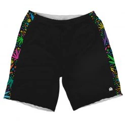 INTO THE AM Bottoms Neon Trees Side Print Shorts