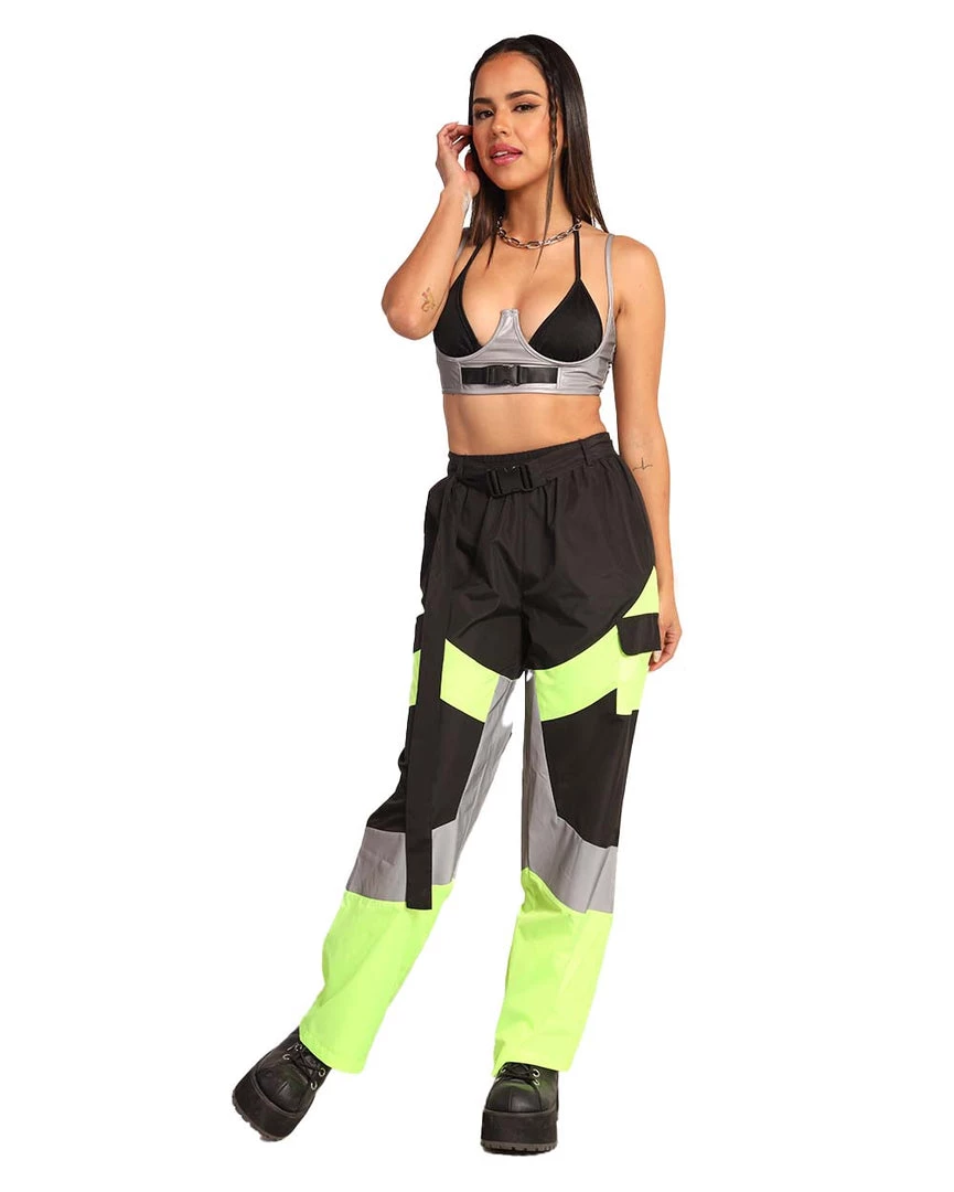 Hot & Delicious Black Bead Neon Frenzy Speed Clasp Reflective Pants New Arrivals 6 Hot & Delicious Black Bead Neon Frenzy Speed Clasp Reflective Pants New Arrivals