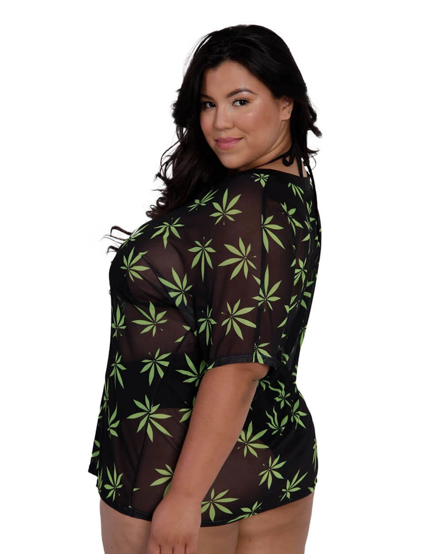 OhYes 420 Hunni Weed Mesh Oversized Tee 12 OhYes 420 Hunni Weed Mesh Oversized Tee