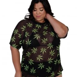 OhYes 420 Hunni Weed Mesh Oversized Tee 17 OhYes 420 Hunni Weed Mesh Oversized Tee