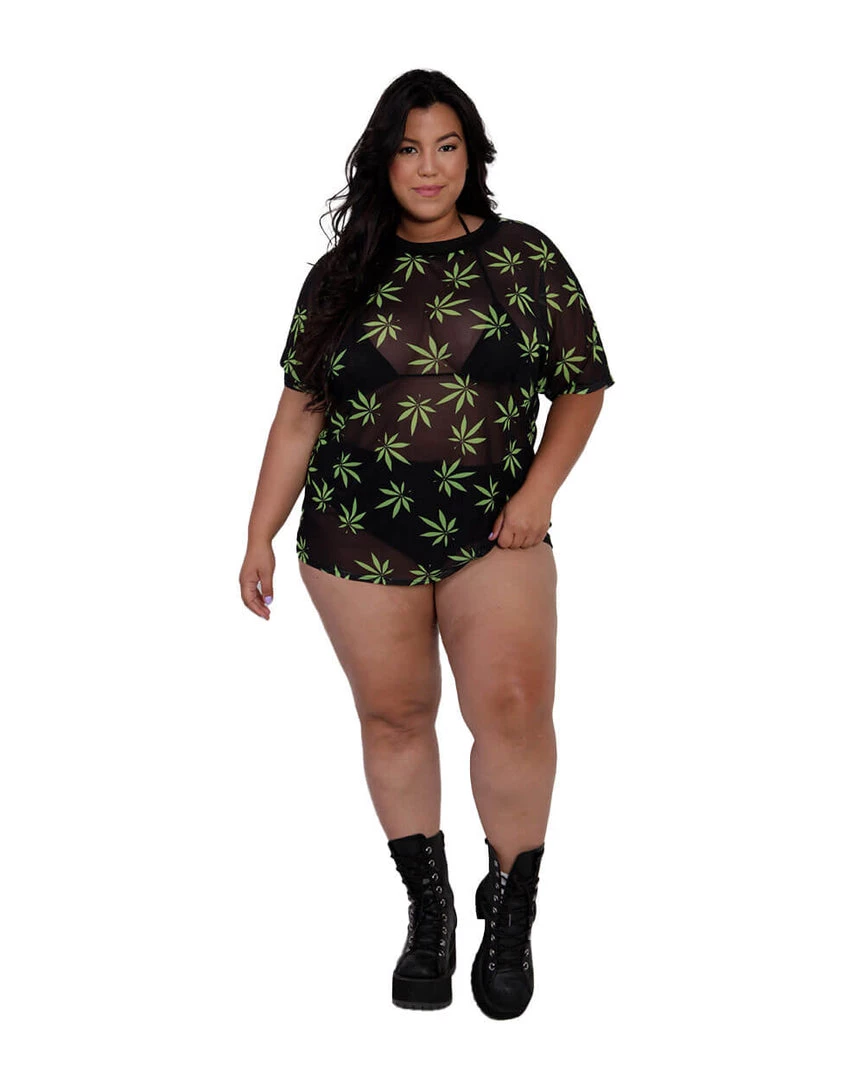 OhYes 420 Hunni Weed Mesh Oversized Tee 10 OhYes 420 Hunni Weed Mesh Oversized Tee