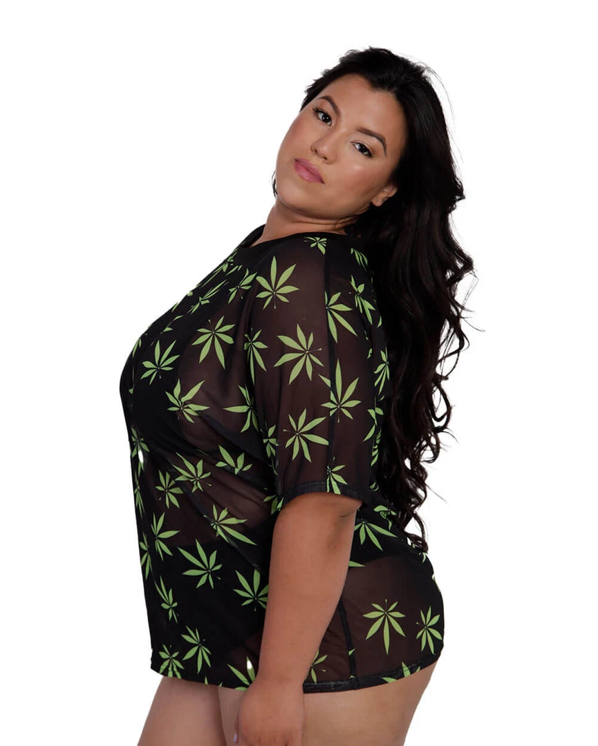 OhYes 420 Hunni Weed Mesh Oversized Tee 11 OhYes 420 Hunni Weed Mesh Oversized Tee