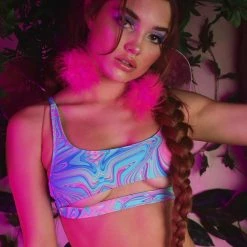 Dippin Daisies New Arrivals Recycled Fabric Melted Marble Underboob Crop Top 18 Dippin Daisies New Arrivals Recycled Fabric Melted Marble Underboob Crop Top