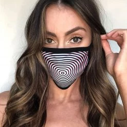 INTO THE AM Optical Illusion Face Mask Masks & Bandanas
