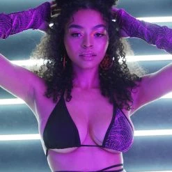 Day G Tops Break The Matrix Splice Wrap Around Bikini Top