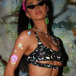 Dippin Daisies New Arrivals Alien Alert Reflective Underboob Top