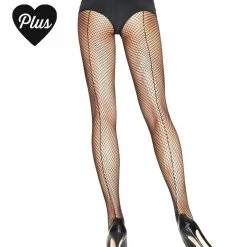 Leg Avenue Accessories Plus Size Backseam Fishnet Pantyhose