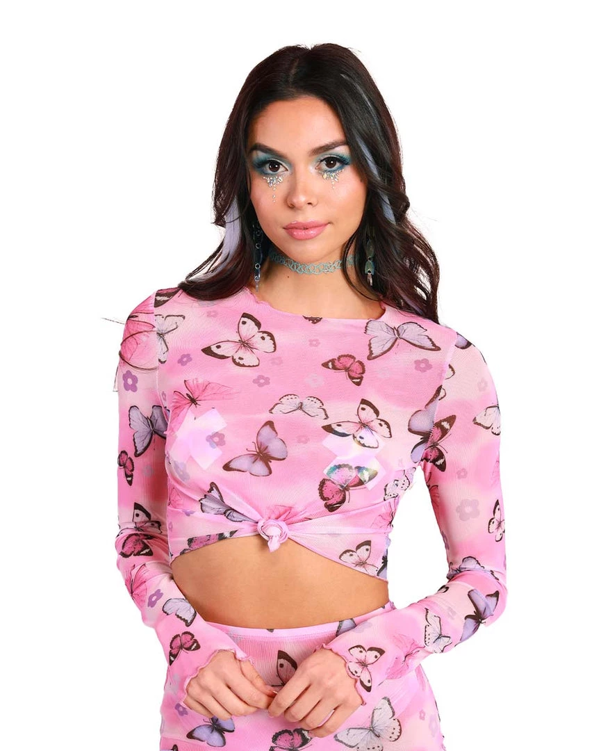 Cherry Mellow, Inc. A Beautiful Fleeting Moment Mesh Long Sleeve Top 3 Cherry Mellow, Inc. A Beautiful Fleeting Moment Mesh Long Sleeve Top