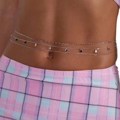 Fame Accessories A Flutter Of Butterflies Layered Belly Chain