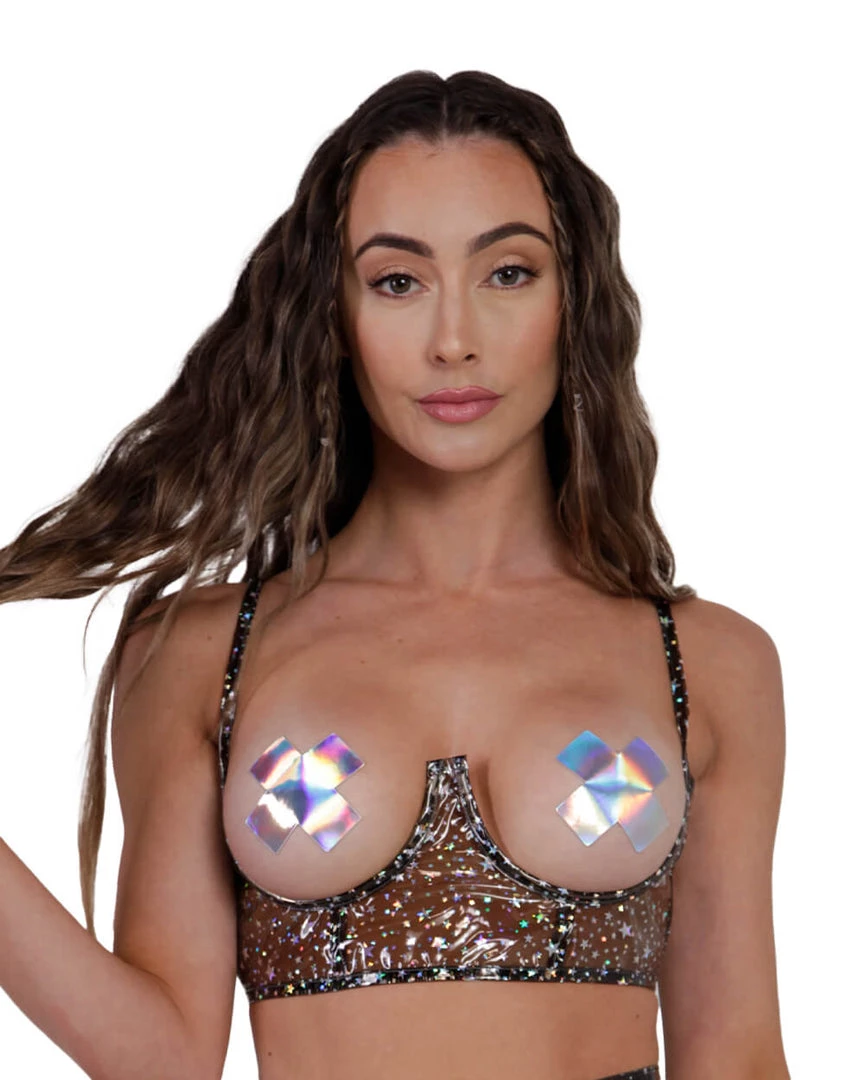 OhYes Clothing Sky Full Of Stars PVC Underboob Corset 3 OhYes Clothing Sky Full Of Stars PVC Underboob Corset