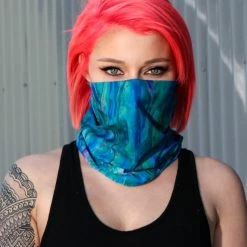 INTO THE AM Acid Lagoon Seamless Mask Bandana