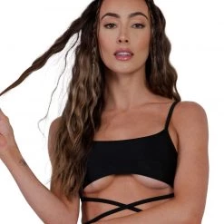 Dippin Daisies Act Up Wrap Around Crop Top