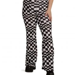 Cherry Mellow, Inc. Clothing Ahead Of The Game Checkered Bell Bottoms