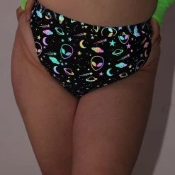 Dippin Daisies Alien Alert Reflective Hi-Cut Bottoms
