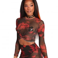 Rock & Rose New Arrivals Animal Instinct Mesh Long Sleeve Top 15 Rock & Rose New Arrivals Animal Instinct Mesh Long Sleeve Top