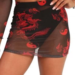 Rock & Rose Animal Instinct Mesh Mini Skirt