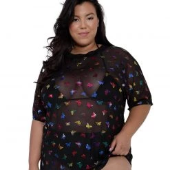 OhYes Tops BB Ur So Fly Mesh Oversized Tee 17 OhYes Tops BB Ur So Fly Mesh Oversized Tee