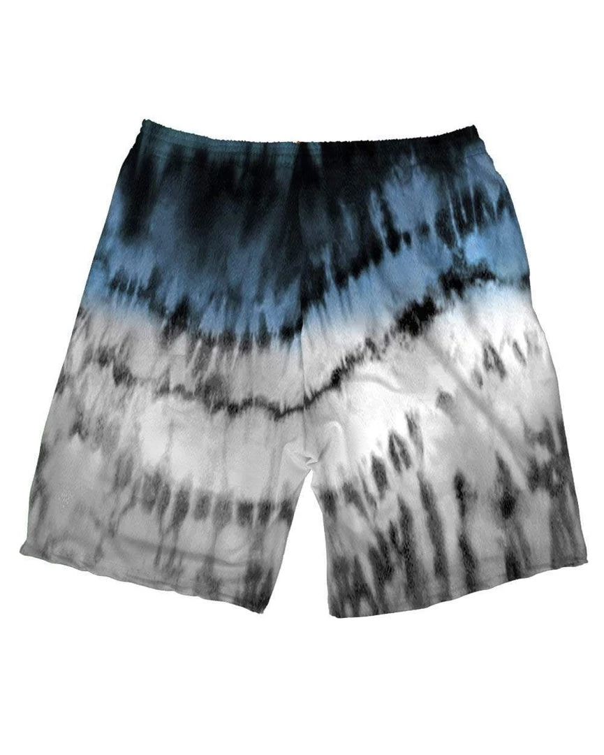 INTO THE AM Bottoms Blue Tides Tie-Dye Shorts 4 INTO THE AM Bottoms Blue Tides Tie-Dye Shorts