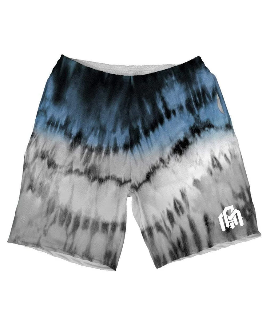 INTO THE AM Bottoms Blue Tides Tie-Dye Shorts 3 INTO THE AM Bottoms Blue Tides Tie-Dye Shorts