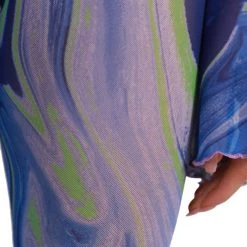 Hot & Delicious Black Bead Blue Blossom Bell Bottoms