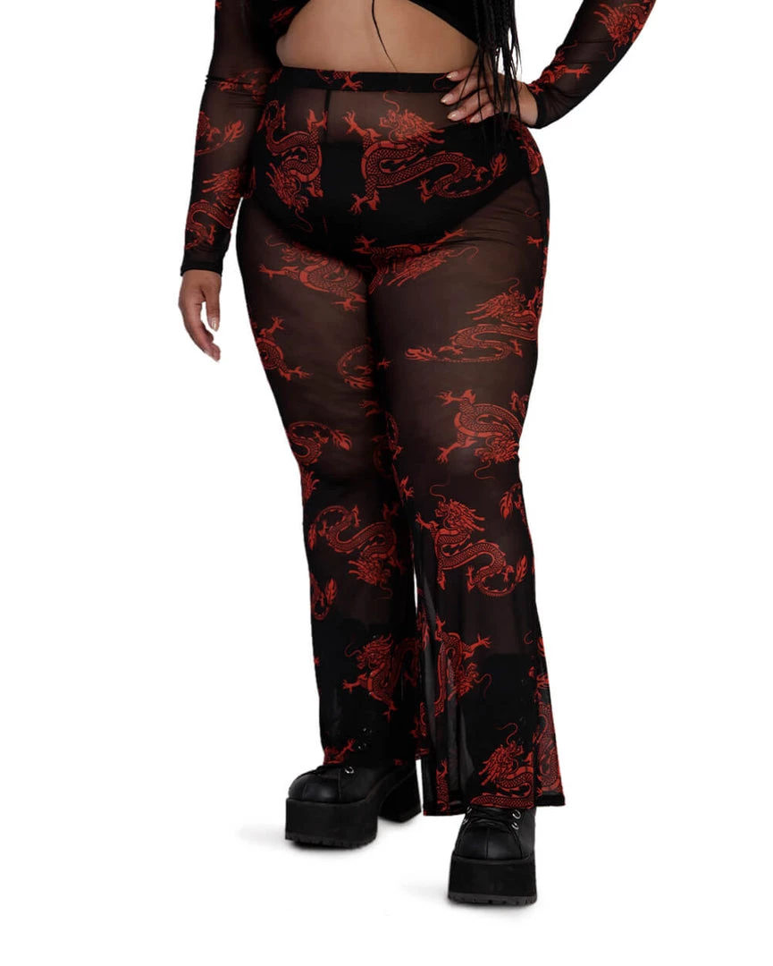 Bear Dance Breath Of Fire Mesh Bell Bottoms 8 Bear Dance Breath Of Fire Mesh Bell Bottoms