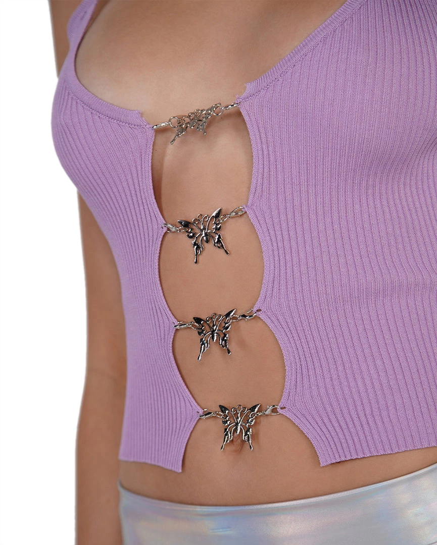 IMModel Collection, Inc. Tops Butterfly Dreams Open Front Tank Top 4 IMModel Collection, Inc. Tops Butterfly Dreams Open Front Tank Top