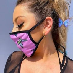 Nylon Masks & Bandanas Butterfly Groove Face Mask