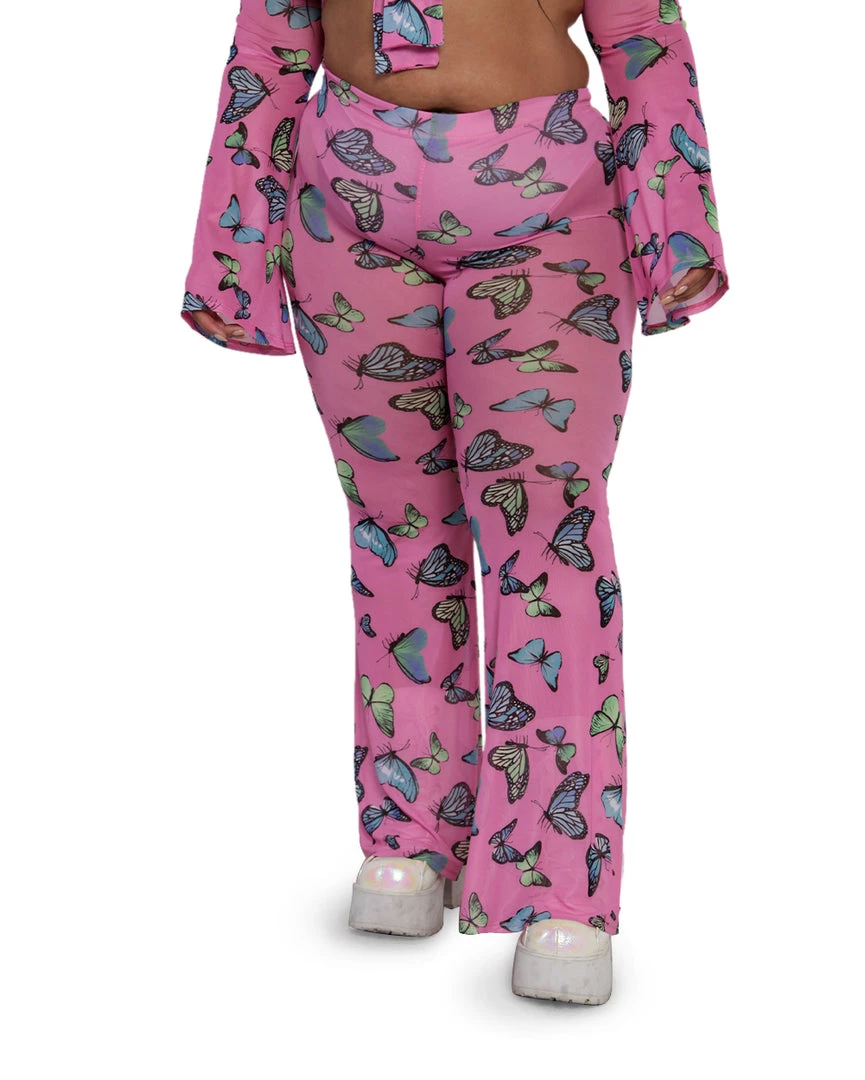 Cherry Mellow, Inc. Butterfly Groove Mesh Bell Bottoms 9 Cherry Mellow, Inc. Butterfly Groove Mesh Bell Bottoms