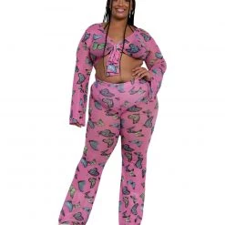 Cherry Mellow, Inc. Butterfly Groove Mesh Bell Bottoms 21 Cherry Mellow, Inc. Butterfly Groove Mesh Bell Bottoms