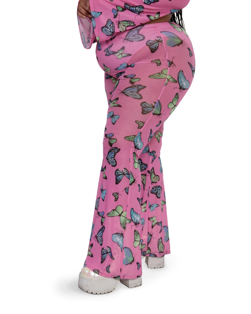 Cherry Mellow, Inc. Butterfly Groove Mesh Bell Bottoms 12 Cherry Mellow, Inc. Butterfly Groove Mesh Bell Bottoms