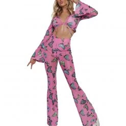 Cherry Mellow, Inc. Butterfly Groove Mesh Bell Bottoms 15 Cherry Mellow, Inc. Butterfly Groove Mesh Bell Bottoms