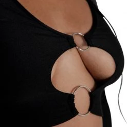 OhYes Tops Certified Baddie O-Ring Crop Top