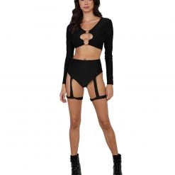 OhYes Tops Certified Baddie O-Ring Crop Top