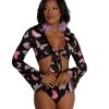 Cherry Mellow, Inc. Clothing Cloudy Butterfly Dreamz Tie-Front Long Sleeve Top