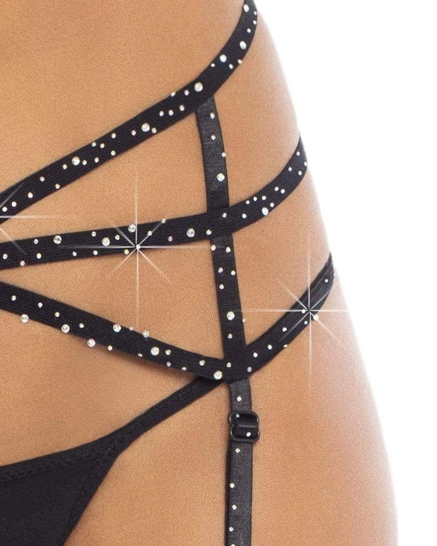 Leg Avenue Always Glam Rhinestone Garter Belt Accessories 4 Leg Avenue Always Glam Rhinestone Garter Belt Accessories
