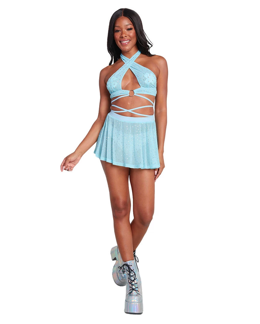 OhYes Cotton Candy Craze Rhinestone Skater Skirt Bottoms 5 OhYes Cotton Candy Craze Rhinestone Skater Skirt Bottoms