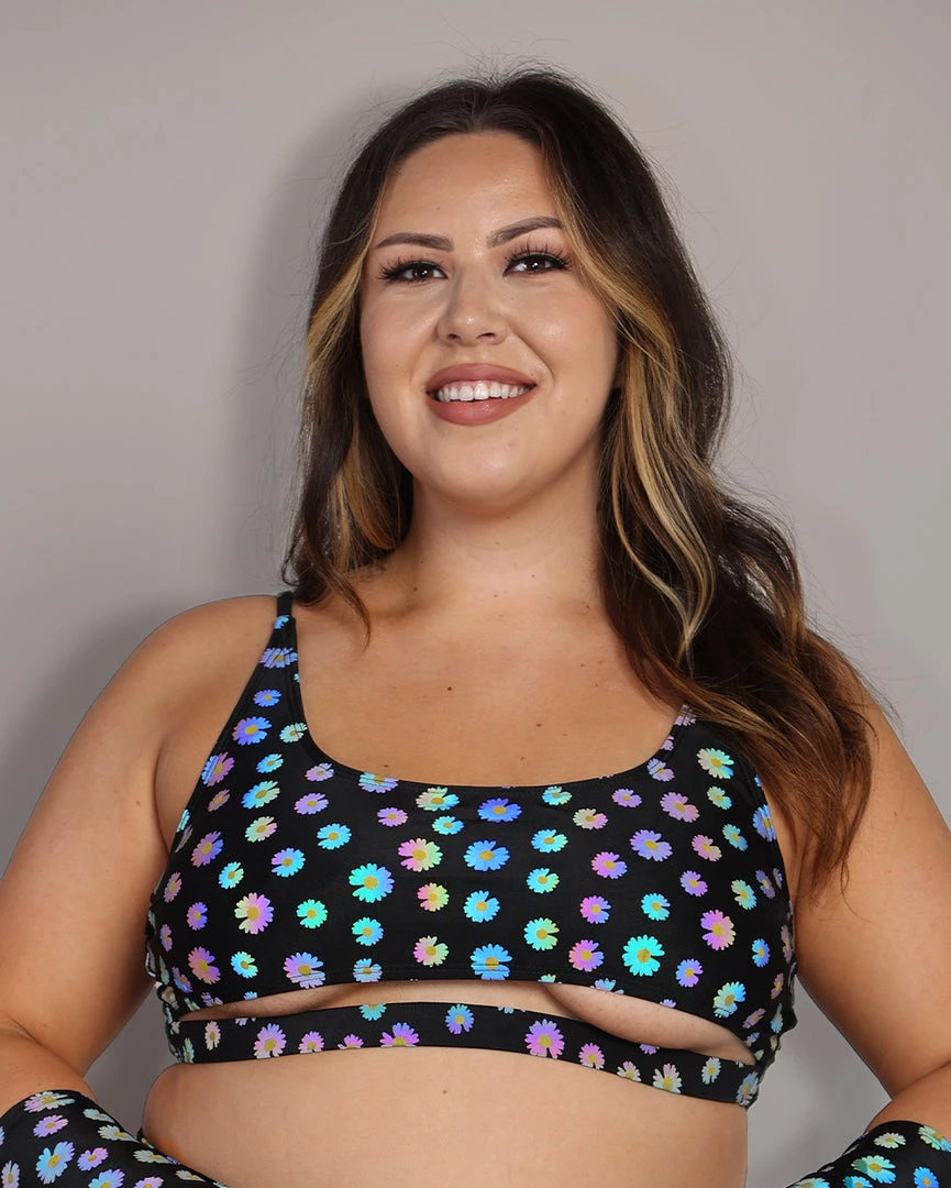 Dippin Daisies Tops Crazy Daisy Reflective Cut Out Top 9 Dippin Daisies Tops Crazy Daisy Reflective Cut Out Top