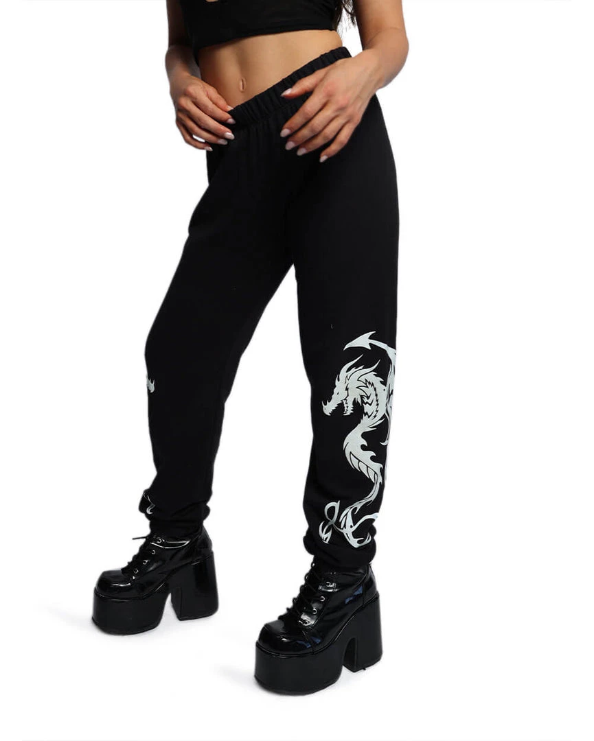 Rock & Rose Clothing Dare Me 2 Dragon Glow In The Dark Joggers 3 Rock & Rose Clothing Dare Me 2 Dragon Glow In The Dark Joggers