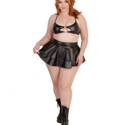 OhYes Dark Matter Faux Leather Skater Skirt Clothing 18 OhYes Dark Matter Faux Leather Skater Skirt Clothing