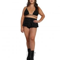 Dippin Daisies Clothing Dazzling Stars Reflective Skater Skirt