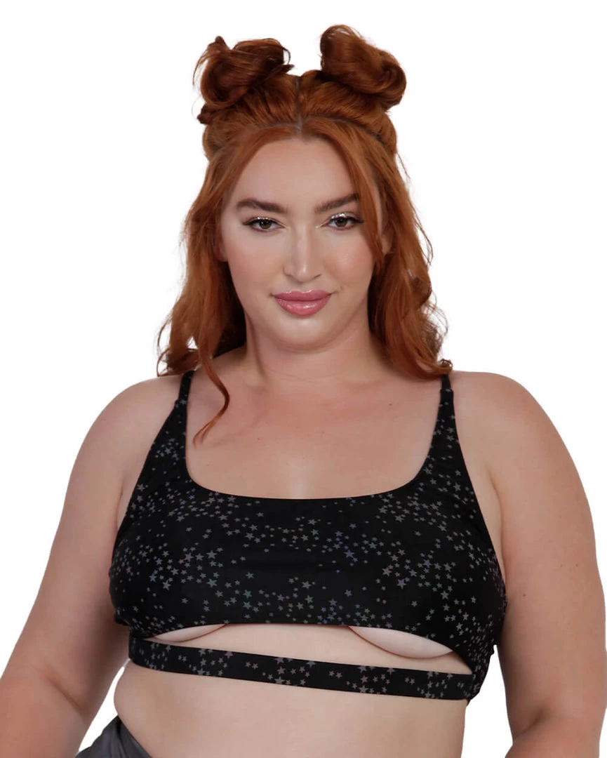 Dippin Daisies Dazzling Stars Reflective Underboob Top Clothing 11 Dippin Daisies Dazzling Stars Reflective Underboob Top Clothing